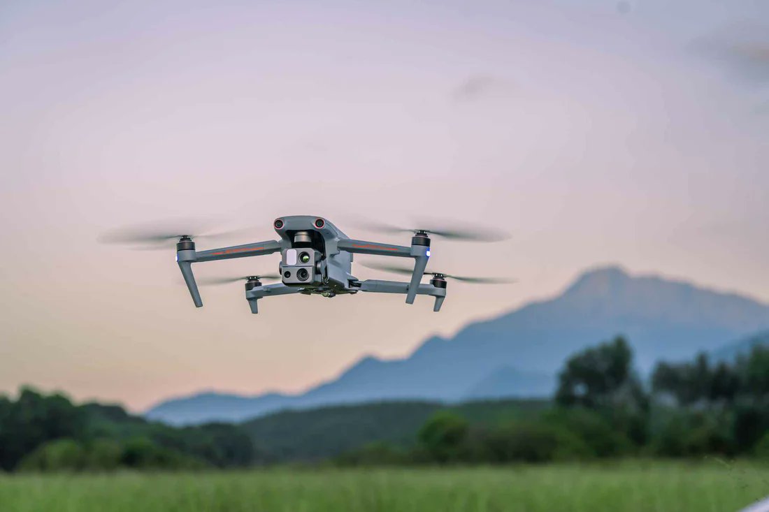 A quadcopter in flight