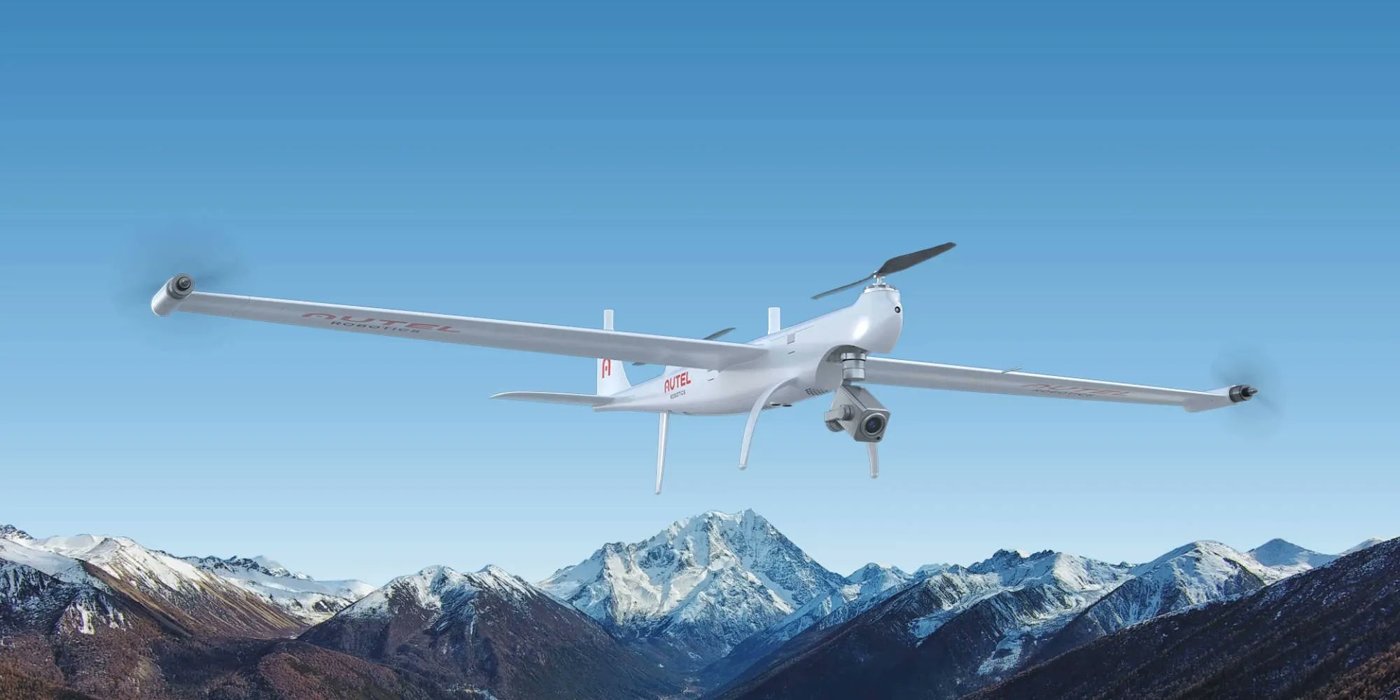 A fixed-wing drone